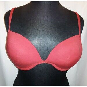 Joe Boxer Red Padded Push Up Convertible Underwire Bra Size 40C